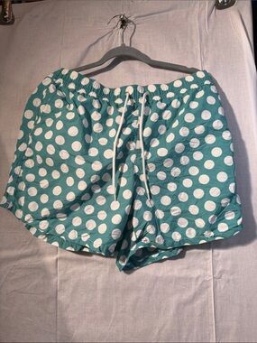 J. Crew Always Teal Polka Dot Drawstring Athletic Shorts